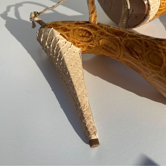 Massimo Dogama Italian Python Nude Platform Heel 9 - Picture 6 of 8